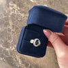 Vintage 14k Yellow Gold 1.83ct Dark Blue Sapphire .73cttw Diamond Brilliant Baguette Ballerina Halo Ring - Video showing the piece