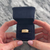 Vintage 14k Yellow Gold Diamond Chic Brushed Woven Band Ring - Video showing the piece