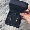 Vintage Italian 14k Yellow Gold Elongated Rectangle Dangle Earrings - Video showing the piece