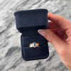Vintage 14k Yellow Gold 1.01ct Light Blue Sapphire Diamond Gleaming Sky Halo Ring - Video showing the piece