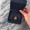 Vintage 18k Yellow Gold 4.47ct Citrine Diamond Framed Checkerboard Cushion Pendant - Video showing the piece