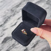Victorian Antique 10k Yellow Gold Opal Pearl, Red Glass Bypass Ring - Video showing the piece