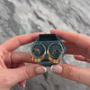 Vintage Large 14k Yellow Gold Abstract Swirl Stud Earrings - Video showing the piece
