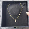Vintage 14k Yellow Gold .55cttw Diamond Pavé Teardrop Station Necklace - Video showing the piece