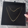 Vintage 14k Yellow Gold Sapphire Diamond Alternating Necklace - Video showing the piece