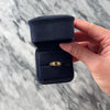 Antique English 18k Yellow Gold Blue Sapphire Old Mine Cut Diamond Belcher-Set Line Ring - Video showing the piece
