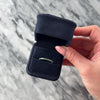 Vintage 14k White Gold Emerald Sleek Line Band Ring - Video showing the piece