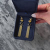 Vintage Italian 14k Yellow & White Gold Yellow Aventurine Onyx Fringe Earrings - Video showing the piece