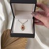 Antique 14k Yellow Gold 1.32ct Cabochon Synthetic Ruby Openwork Charm Pendant - Video showing the piece