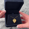 Vintage 10k Yellow Gold Diamond Detailed Heart Locket Pendant - Video showing the piece