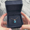 Vintage 14k Yellow Gold 6.34ct Swiss Blue Topaz Vibrant Standout Solitaire Pendant - Video showing the piece