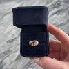 Vintage Wide 14k Yellow Gold Ruby Diamond Wavy Marquise Trio Band Ring - Video showing the piece