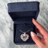 Vintage Large 14k White Gold 1.225cttw Diamond Ruby Fabulous Heart Shaker Pendant - Video showing the piece