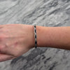 Vintage 14k White Gold 2.44cttw Blue Sapphire .74cttw Diamond Alternating Multi-Cut Bracelet - Video showing the piece