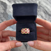 Vintage Substantial 14k Yellow Gold .69cttw Diamond Ruby Wide Woven Band Ring - Video showing the piece