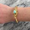 Vintage Rare Ilias Lalaounis 18k Yellow Gold Turquoise Ruby Snake Bracelet - Video showing the piece