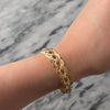 Vintage 14k Yellow Gold Fabulous Textured Disc Link Bracelet - Video showing the piece
