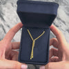 Vintage 14k Yellow Gold Spiraling Rope Chain Lariat Necklace - Video showing the piece