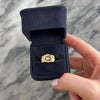 Vintage 14k Yellow Gold Champagne Diamond Bold Brutalist Nugget Solitaire Ring - Video showing the piece