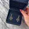 Vintage 14k White Gold .52cttw Diamond Incredible Flowing Scroll Dangle Earrings - Video showing the piece