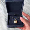 Vintage 10k Yellow Gold Mabé Pearl Lustrous Dome Pendant - Video showing the piece