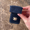 Vintage 14k Yellow & White Gold Pearl Ruby Diamond Criss Cross Abstract Flower Statement Ring - Video showing the piece