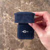 Estate 14k White Gold .55ct Blue Sapphire Diamond Sparkling Square Halo Ring - Video showing the piece