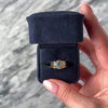 Vintage 14k Yellow Gold Treated Teal Diamond & White Diamond Ring - Video showing the piece