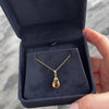 Vintage 10k Yellow Gold 2.86ct Citrine Elegant Teardrop Pendant - Video showing the piece