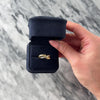 Vintage 14k Yellow Gold Diamond Wavy Roped Crossover Ring - Video showing the piece