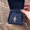 Antique 10k Yellow Gold Dark Pink Garnet Glass Doublet Pearl Floral Openwork Filigree Pendant - Video showing the piece