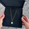 Estate 18k Yellow Gold 15cttw Seafoam Chalcedony Stunning Crane Necklace - Video showing the piece