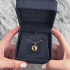 Vintage 18k Yellow Gold 1.94ct Citrine .53cttw Black Diamond White Diamond Dazzling Checkerboard Drop Pendant - Video showing the piece