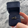 Vintage 14k Yellow Gold Onyx Bold Triangle Ring - Video showing the piece