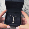 Antique Art Deco 14k White Gold Old European Cut Diamond Blue Synthetic Sapphire Dangle Pendant - Video showing the piece