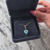 Vintage 14k Yellow Gold Blue Topaz Dark Blue Sapphire Bright Trilliant Pendant - Video showing the piece