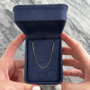 Vintage Italian 14k Yellow Gold Delicate Flat Serpentine Link .8mm Chain 16