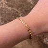 Vintage 18k Rosy Yellow Gold Classic Cable Link Bracelet - Video showing the piece