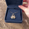Vintage 10k Yellow Gold Ruby Blue Sapphire Sailing Pirate Ship Pendant - Video showing the piece