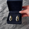 Vintage Italian 14k Yellow Gold Concentric Oval Dangle Statement Earrings - Video showing the piece