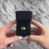 Vintage 14k Yellow Gold Blue Sapphire Diamond Dazzling Ribbed Oval Halo Ring - Video showing the piece