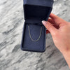 Vintage 14k White Gold 1.2mm Sleek Everyday Cable Adjustable Chain - Video showing the piece
