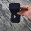 Vintage 14k Yellow Gold Aquamarine Diamond Flourish Cocktail Ring - Video showing the piece