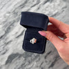 Vintage 14k White Gold 1.21cttw Old European Cut Diamond Fantastic Triple Stack Flared Shoulder Ring - Video showing the piece