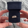 Estate 14k Rose Gold .9cttw Champagne & White Diamond Wavy Band Ring 6.50