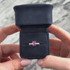 Vintage 14k White Gold 1.12ct Pink Sapphire Diamond Glittering Trio Shoulder Ring - Video showing the piece