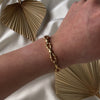 Vintage Italian 18k Yellow Gold Angular Station Link Bracelet - Video showing the piece