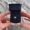 Vintage 10k White Gold Blue Sapphire Diamond Wintery Floriform Tower Ring - Video showing the piece