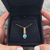 Vintage 22k Yellow Gold & 14k White Gold Blue Opal Diamond Incredible Graduated Drop Dangle Pendant - Video showing the piece