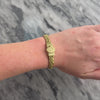 Antique Victorian 14k Yellow Gold Woven Chain Whimsical Decorated Clasp Bracelet - Video showing the piece